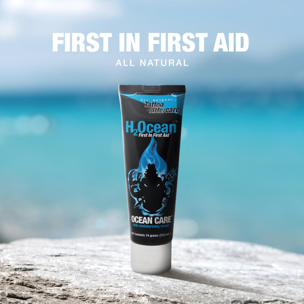 H2Ocean Ocean Care Tattoo Aftercare Lotion 2.5 oz – Fragrance Free & Dye Free (Pack of 2)