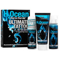 H2Ocean Ultimate Tattoo Aftercare Kit — 3-Step Water-Based Regimen (Soap, Cream, Foam)