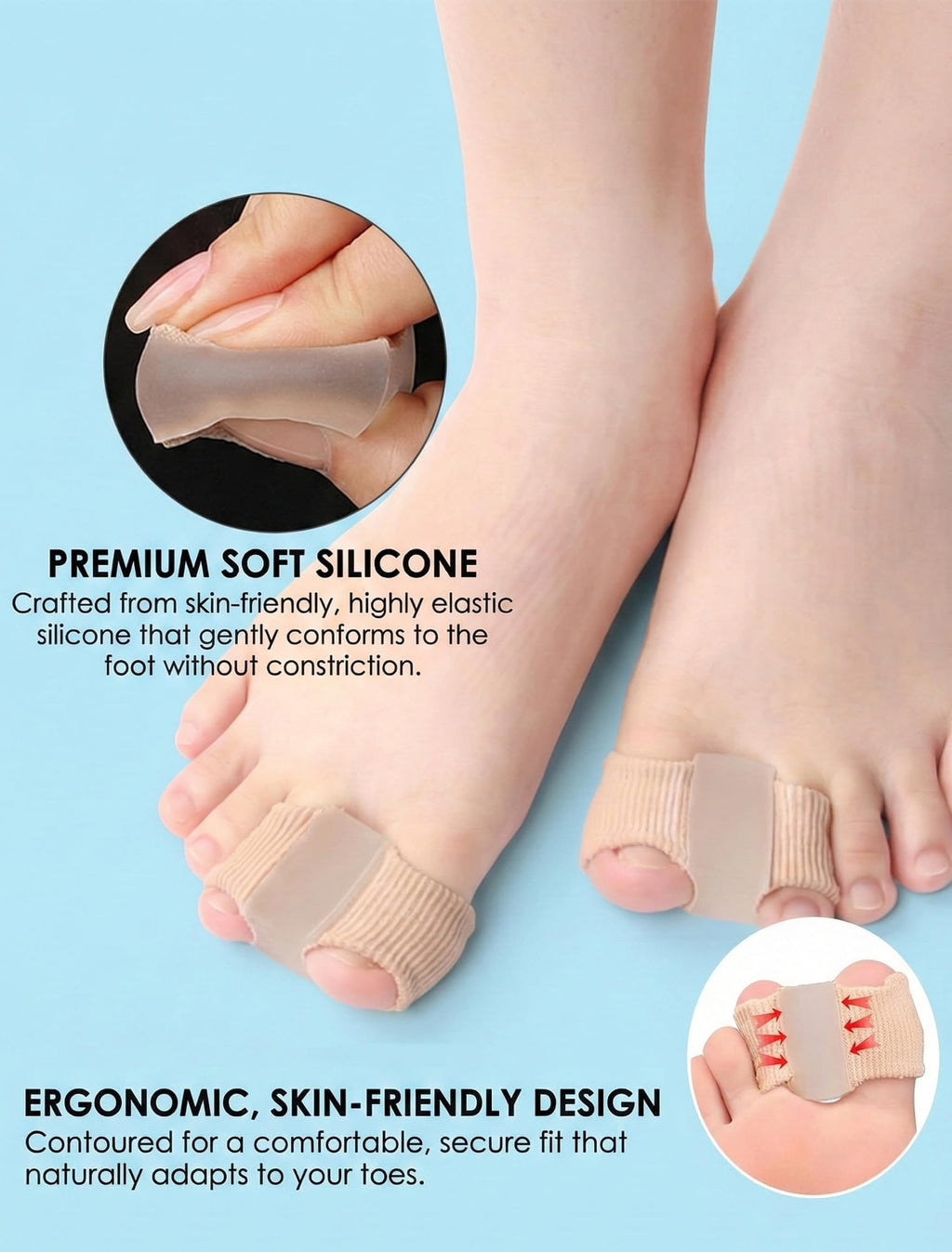 Habioer Bunion Corrector & Toe Spacers – Gentle Alignment for Everyday Comfort