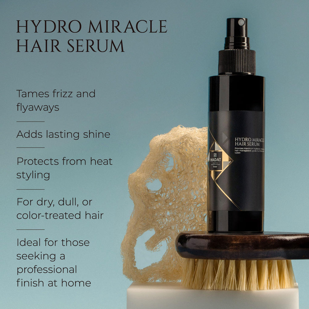 HADAT Hydro Miracle Hair Serum – Heat Protectant, Frizz Control & Shine | 3.70 fl oz | HADAT Cosmetics