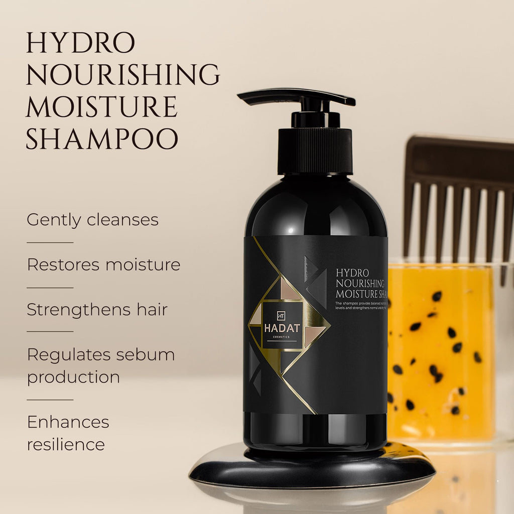 HADAT Hydro Nourishing Moisture Shampoo – Salon-Grade, Sulfate-Free Hydration for Dry, Frizzy or Color-Treated Hair