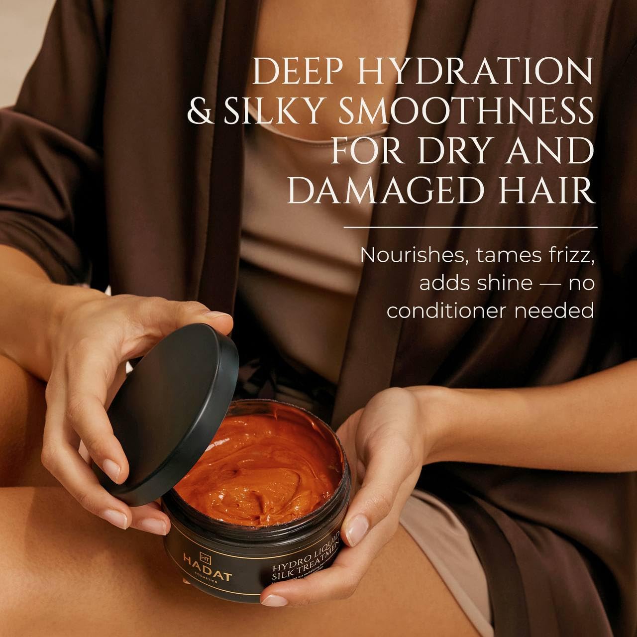 HADAT Liquid Silk Treatment – Premium Hydrating Hair Mask (10.1 oz) – Made in Israel