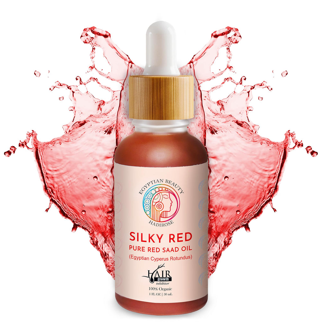 Hadirose 100% Egyptian Cyperus Rotundus Red Saad Oil – All Natural Hair Removal Oil | Made in USA
