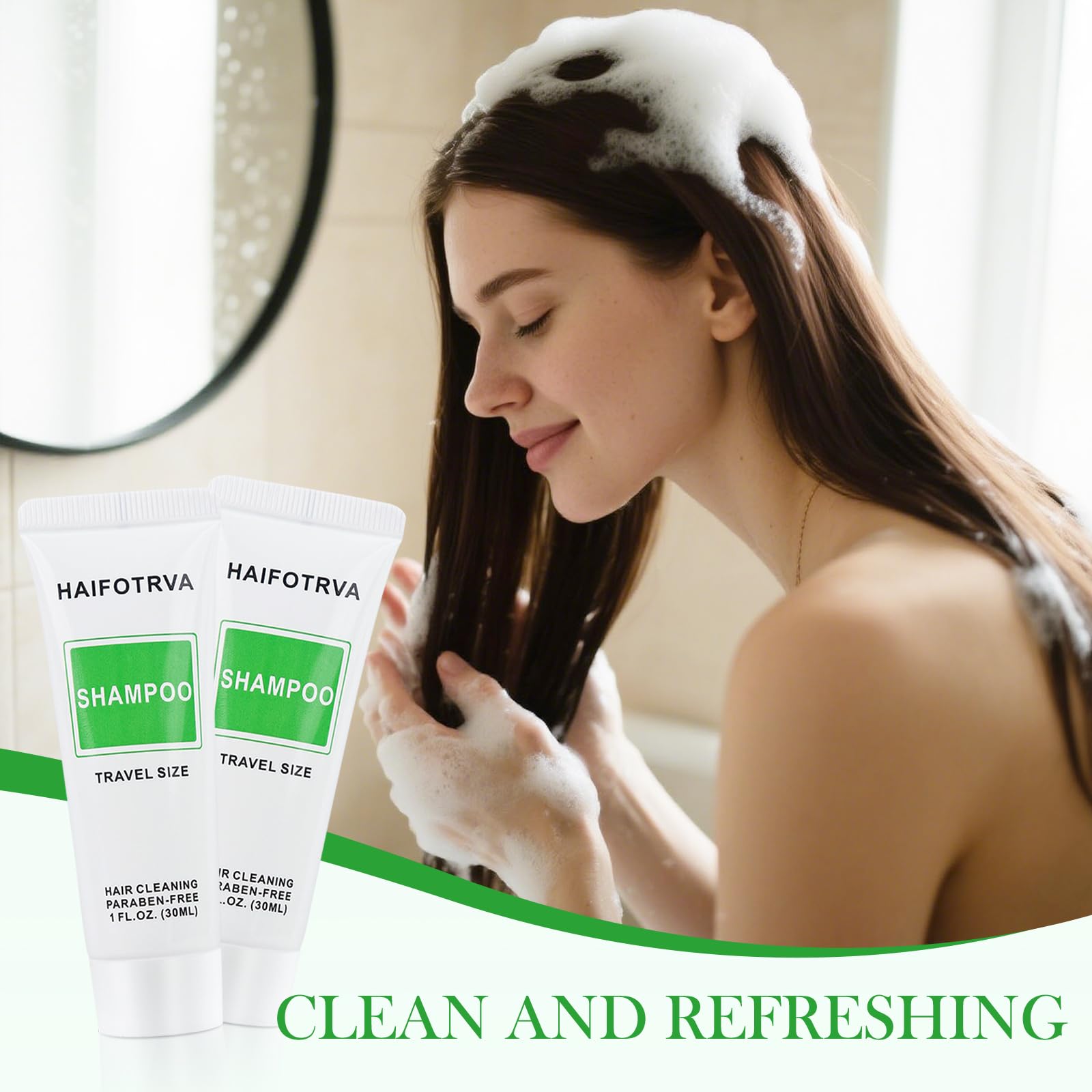 HAIFOTRVA Travel Size Shampoo Bulk Pack – 100x 30ml Mini Bottles for Guests, Travel, Charity