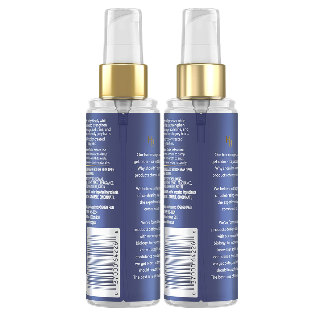 Hair Biology Argan Oil Taming Serum Twin Pack – Frizz Control, Shine & Biotin