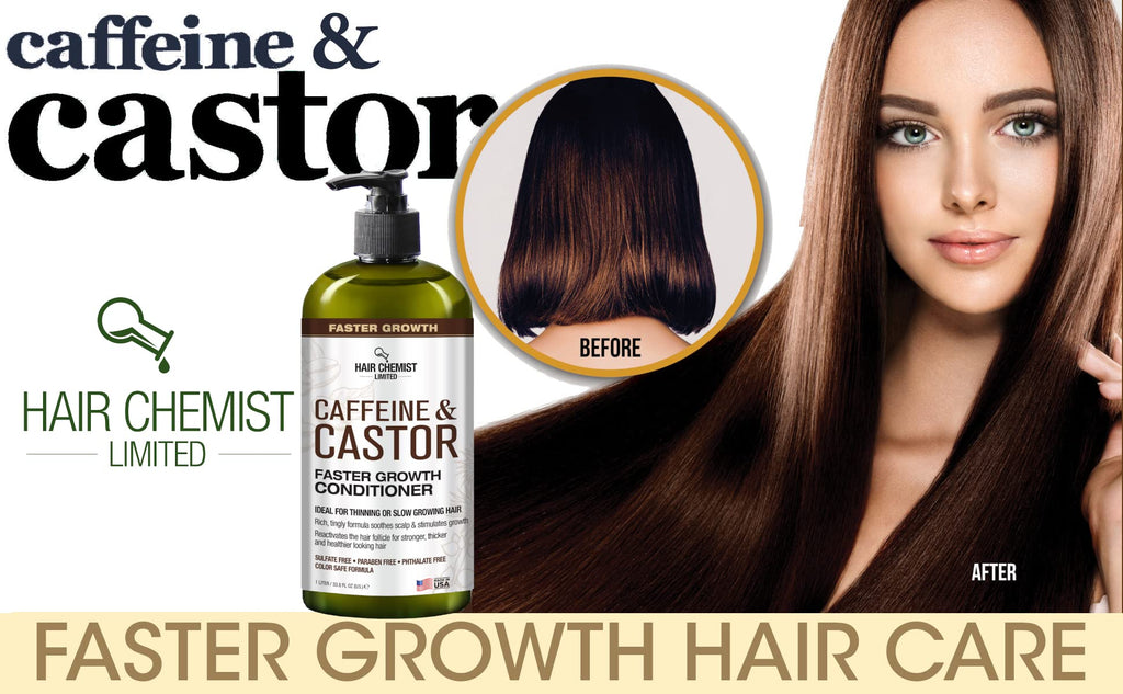 Hair Chemist Caffeine & Castor Faster Growth Conditioner 33.8 oz | Hydrating Hair Conditioner