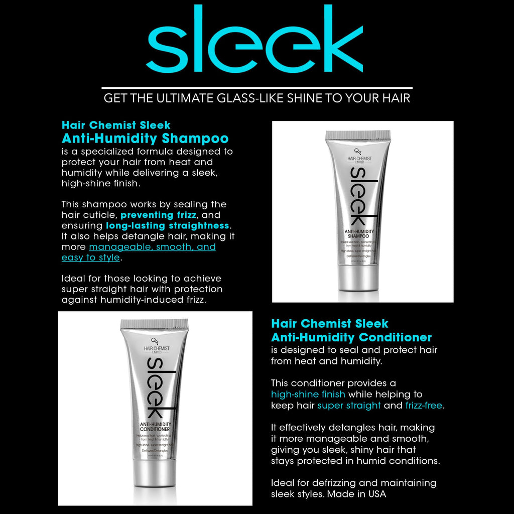 Hair Chemist Sleek Anti-Humidity 3-Piece Set: Shampoo, Conditioner & Shine Coat