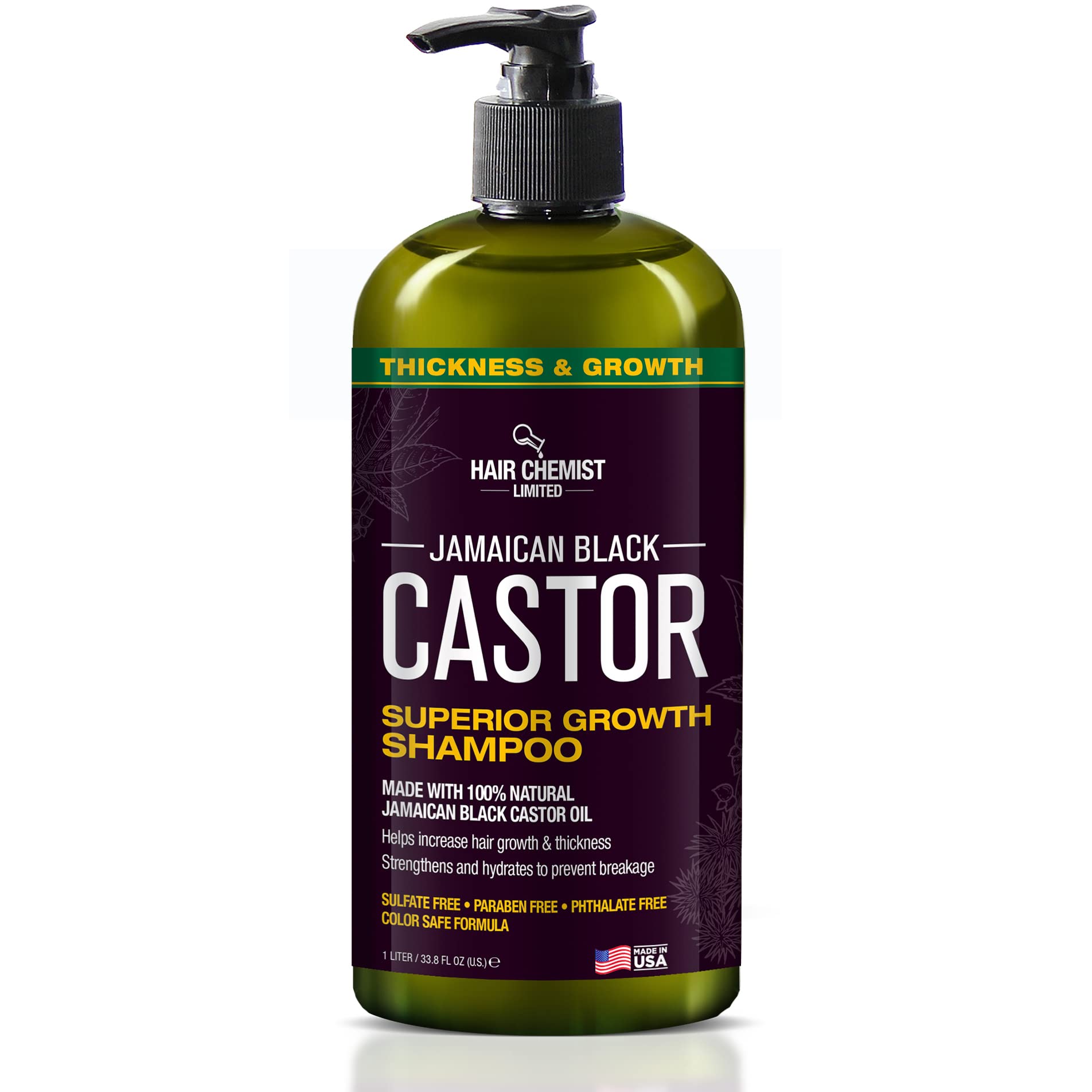 Hair Chemist Superior Growth Jamaican Black Castor Shampoo & Conditioner 33.8oz – 2-Piece Set