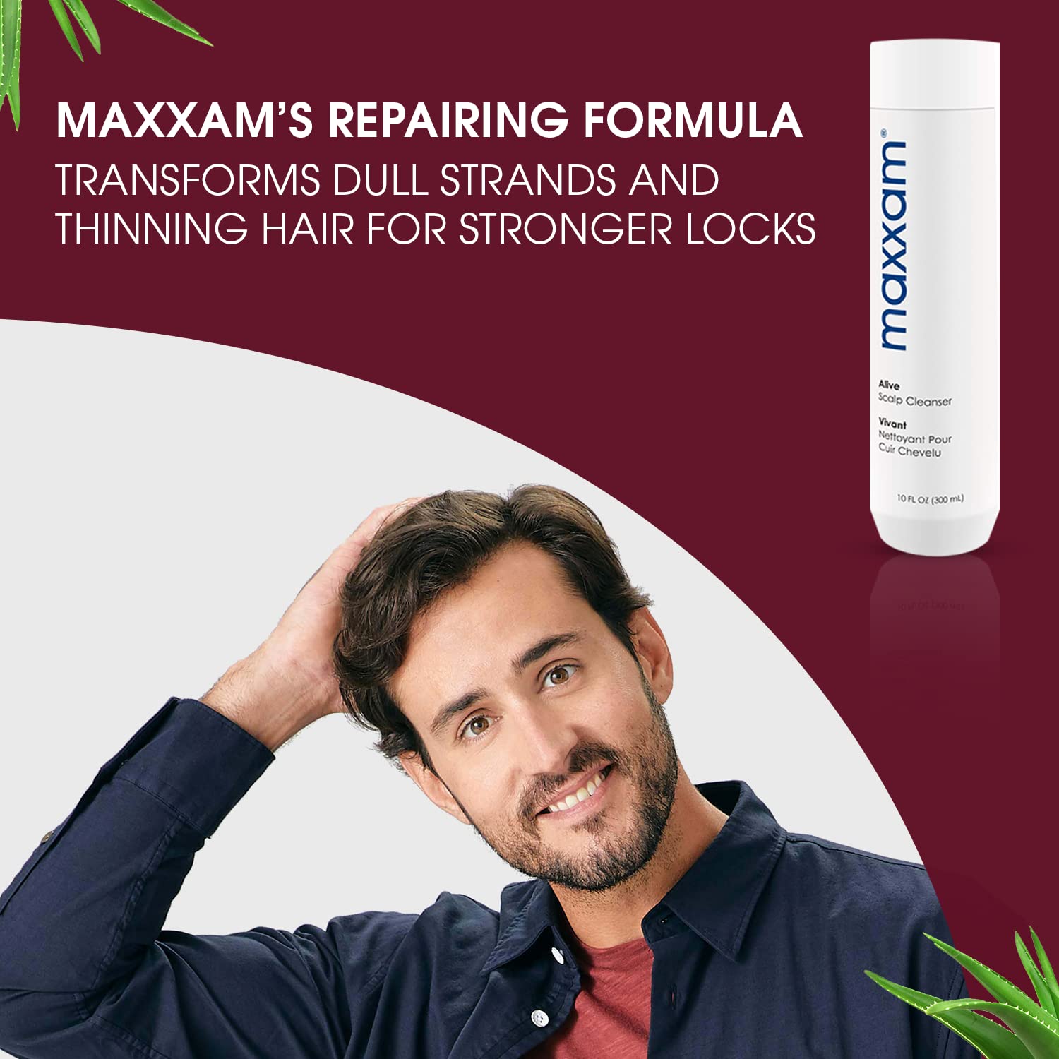 HAIR CLUB Maxxam Clarifying Shampoo for Color Treated Hair – Deep Cleansing with Oat Peptides (10 Fl Oz)