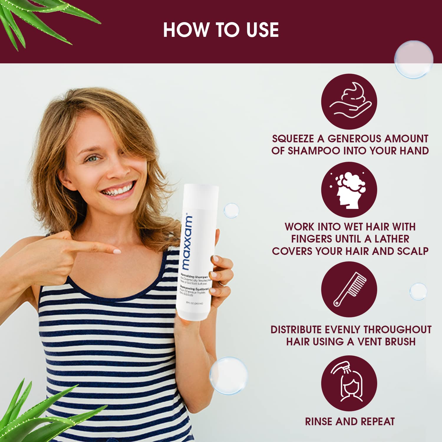 HAIR CLUB Maxxam pH Restoring Shampoo with Sunscreen – Color-Treated Hair