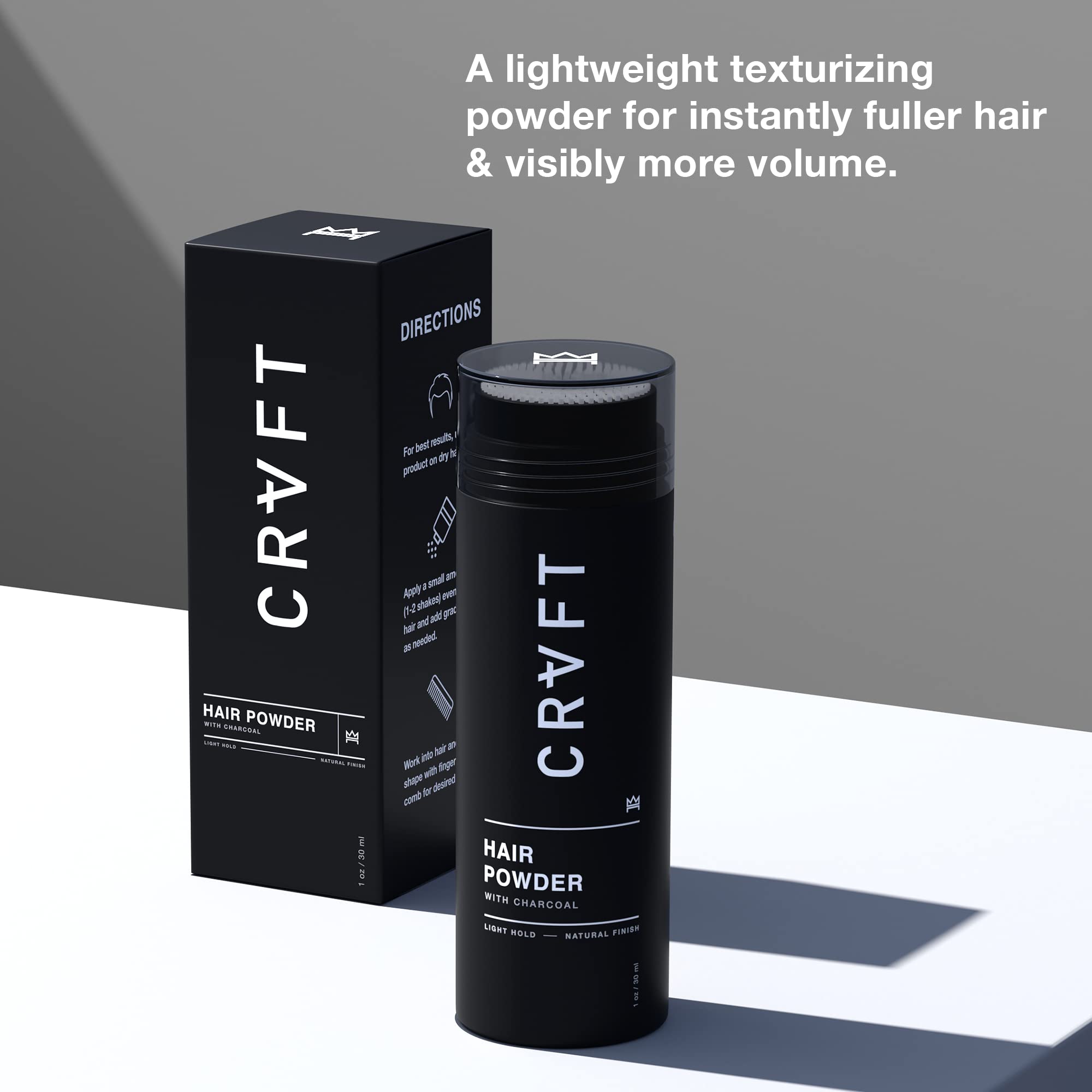 CRVFT Hair Powder 1oz | Light Hold, Zero Shine, Texture & Volume | Hair Craft Co.