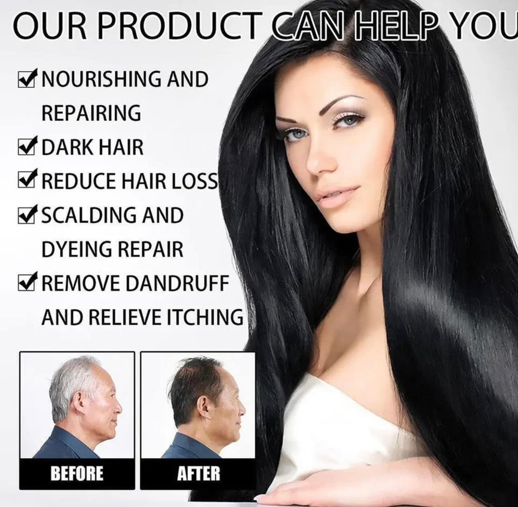 Hair Dye Color Shampoo – 7 Colors, 500mL Each (Dark Wine Red) | 3-in-1 Color, Nourishment & Scalp Care