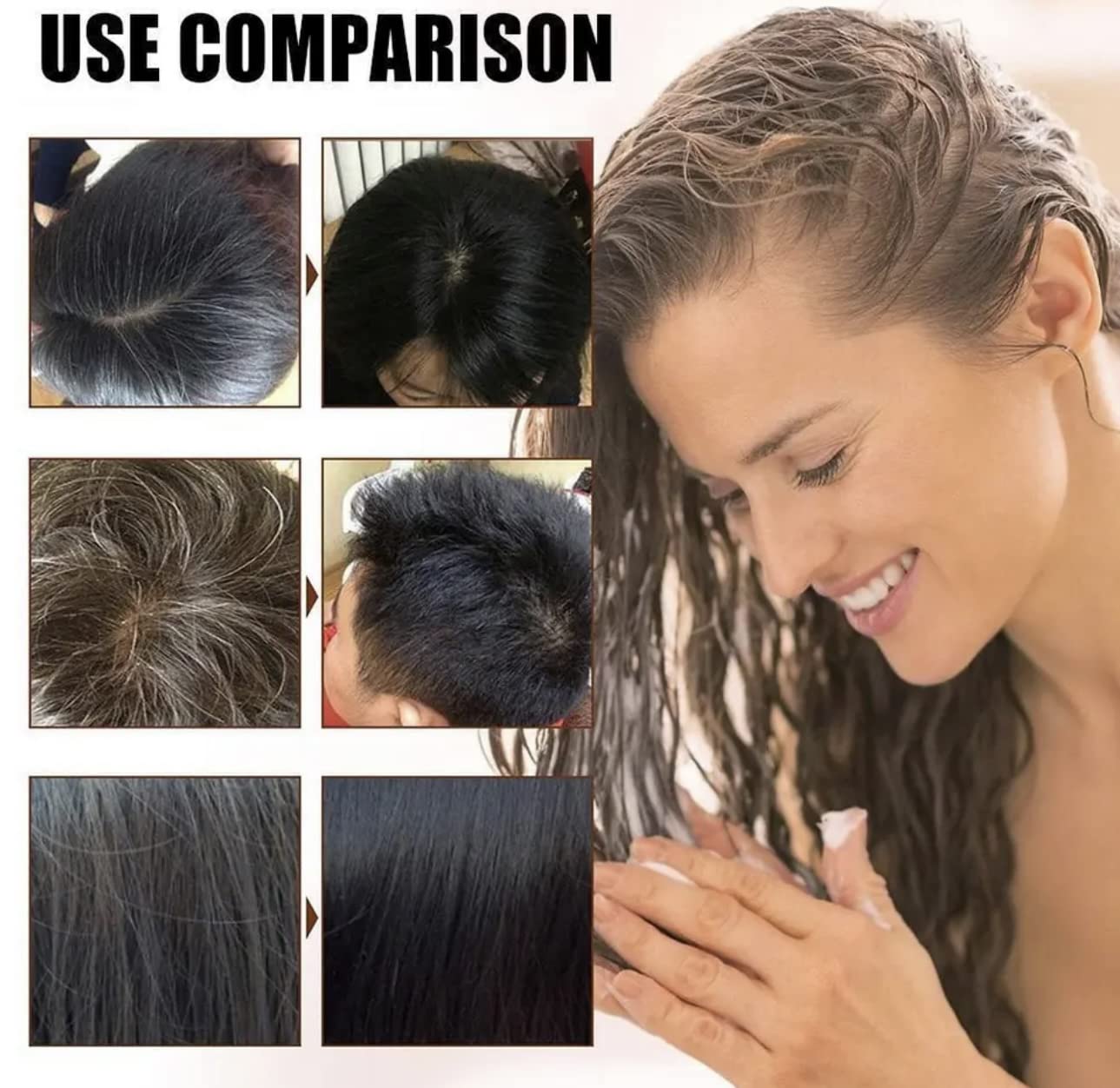 Hair Dye Color Shampoo – 7 Colors, 500mL Each (Dark Wine Red) | 3-in-1 Color, Nourishment & Scalp Care