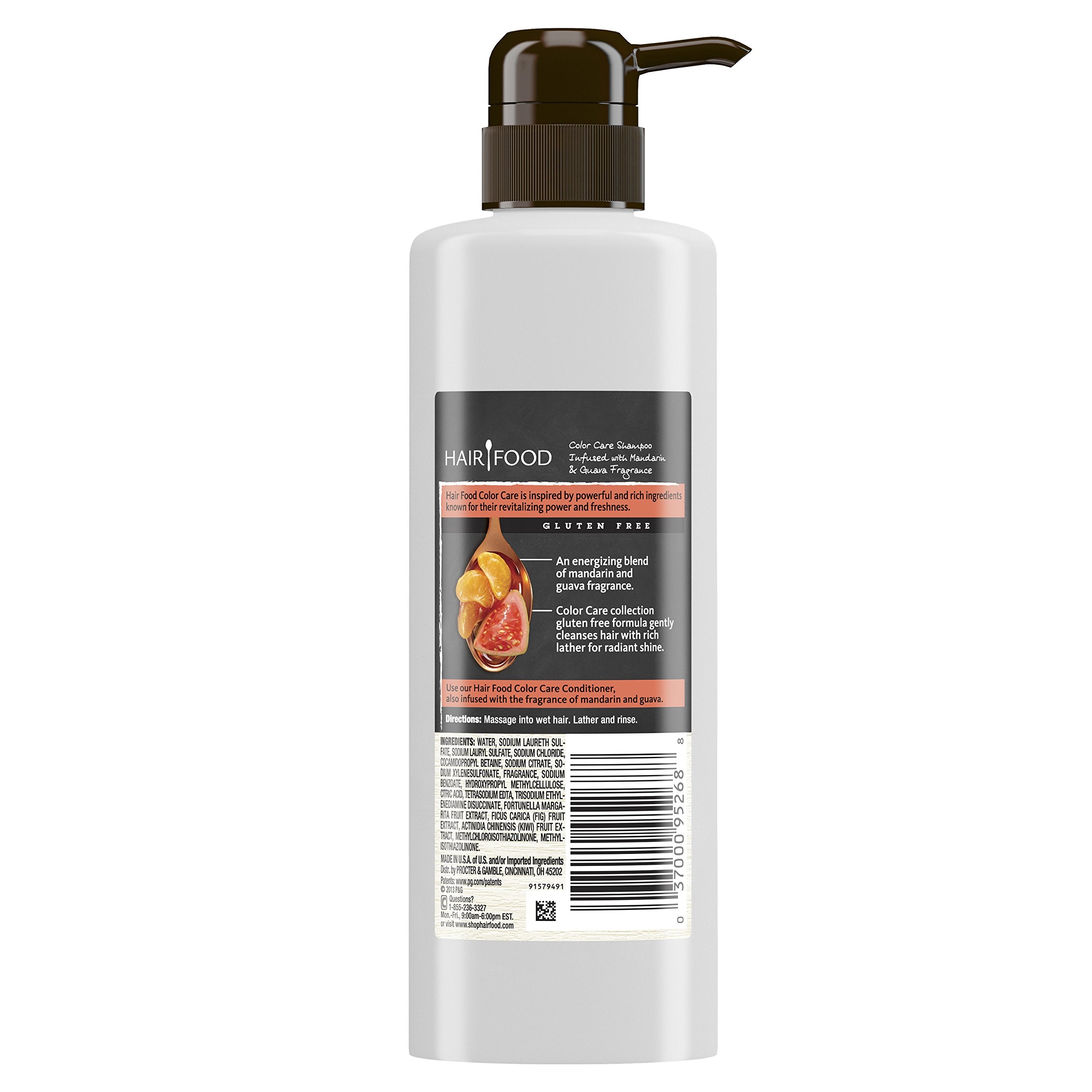 Hair Food Gluten Free Color Care Shampoo with Mandarin & Guava – 17.9 oz