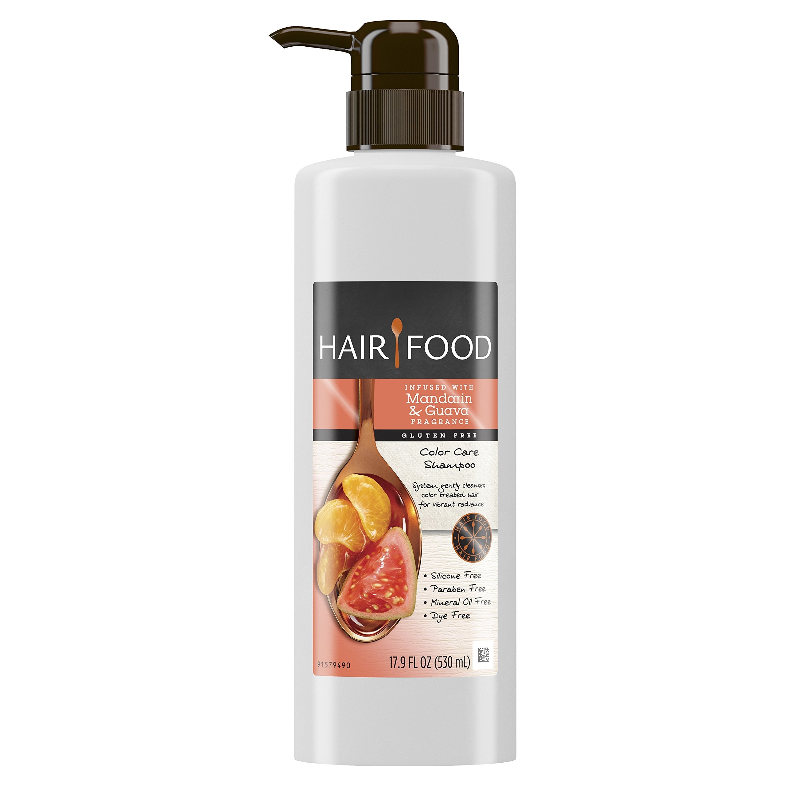 Hair Food Gluten Free Color Care Shampoo with Mandarin & Guava – 17.9 oz