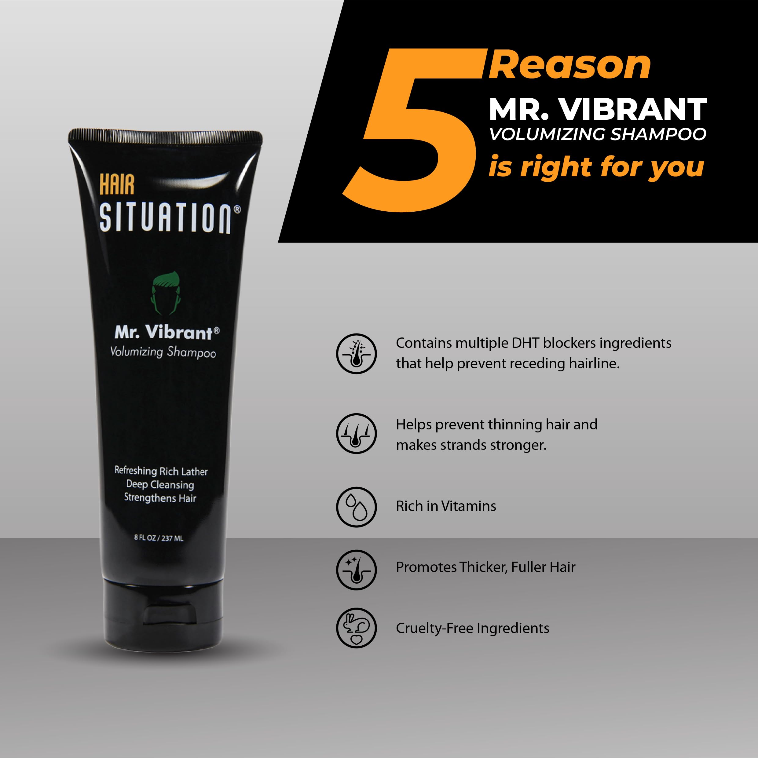 Hair Situation Mr. Dapper Matte Look – Strong Hold & Anti-Humidity Shield | Mr. Vibrant Volumizing Shampoo
