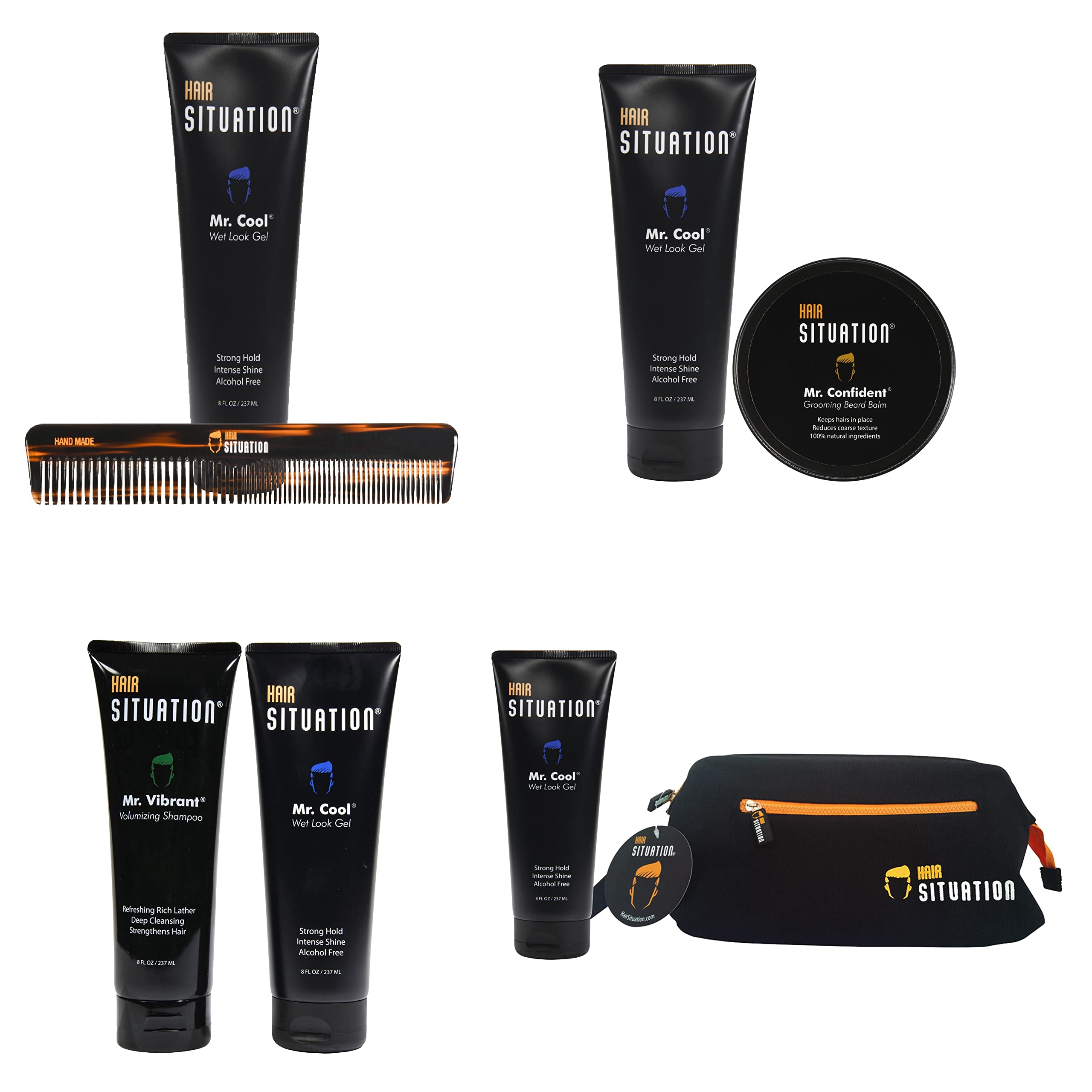 Hair Situation Mr. Cool Wet Look Gel – Strong Hold, High Shine, Alcohol-Free