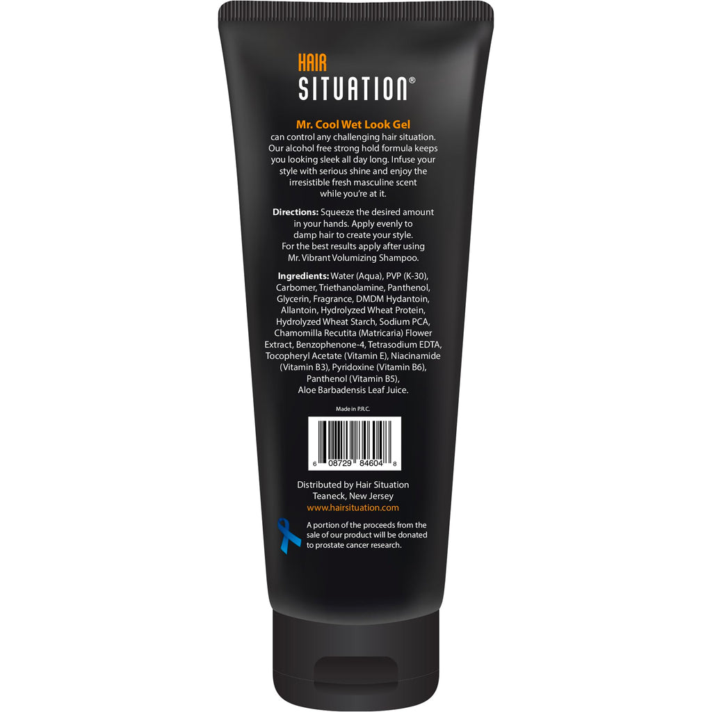 Hair Situation Mr. Cool Wet Look Gel – Strong Hold, High Shine, Alcohol-Free