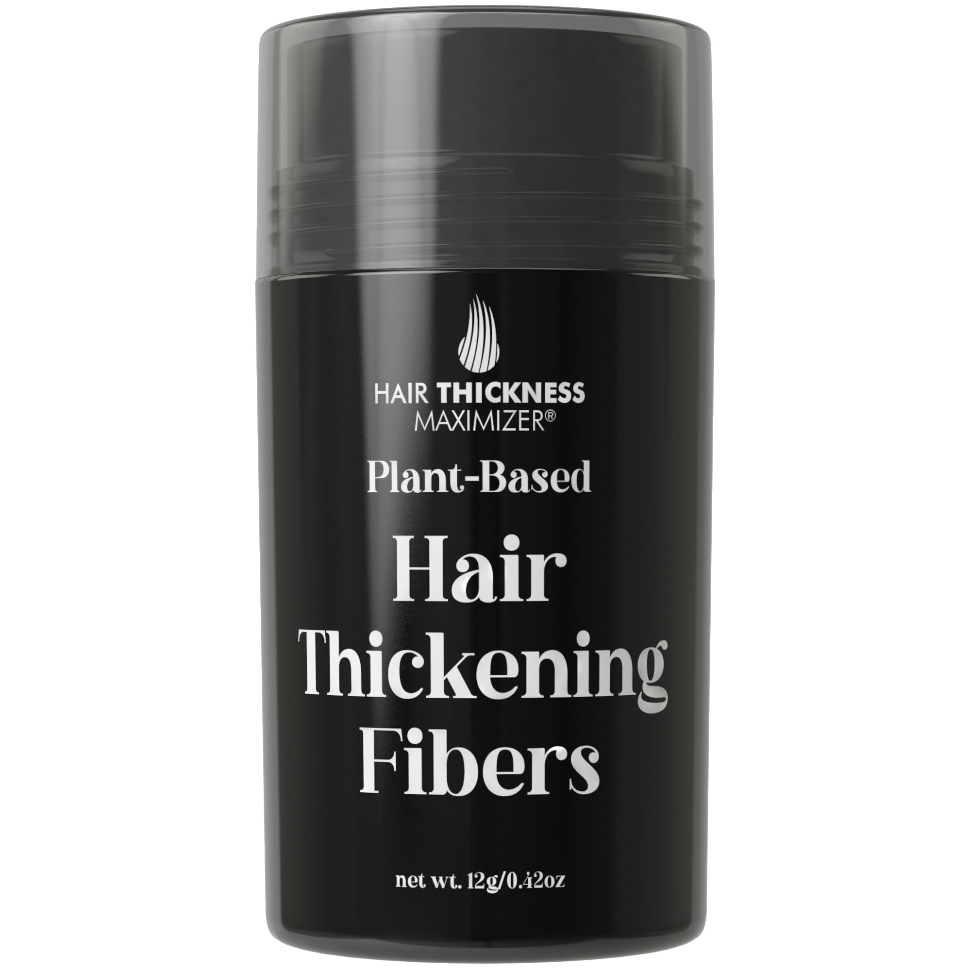 Hair Fibers for Thinning Hair | Plant-Based, Non-Itchy Coverage (Dark Brown) | Hair Thickness Maximizer