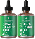 Hair Thickness Maximizer Jamaican Black Castor Oil for Hair Growth – Vegan & Unscented 2oz Serum (Pack of 2)
