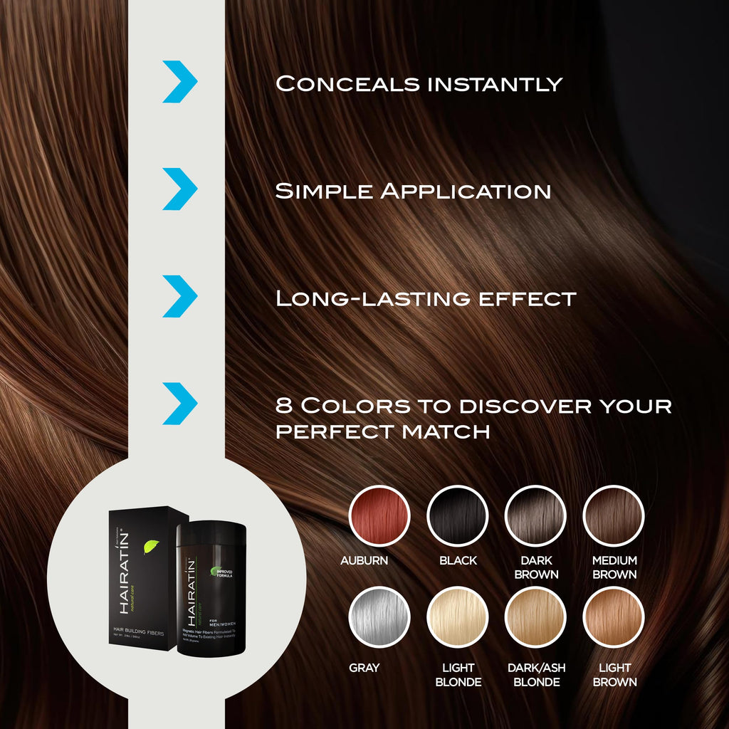HAIRATIN by RE-EVOLUTION: Building Fibers for Thinning Hair – Instantly Conceal Hair Loss in 10 Seconds