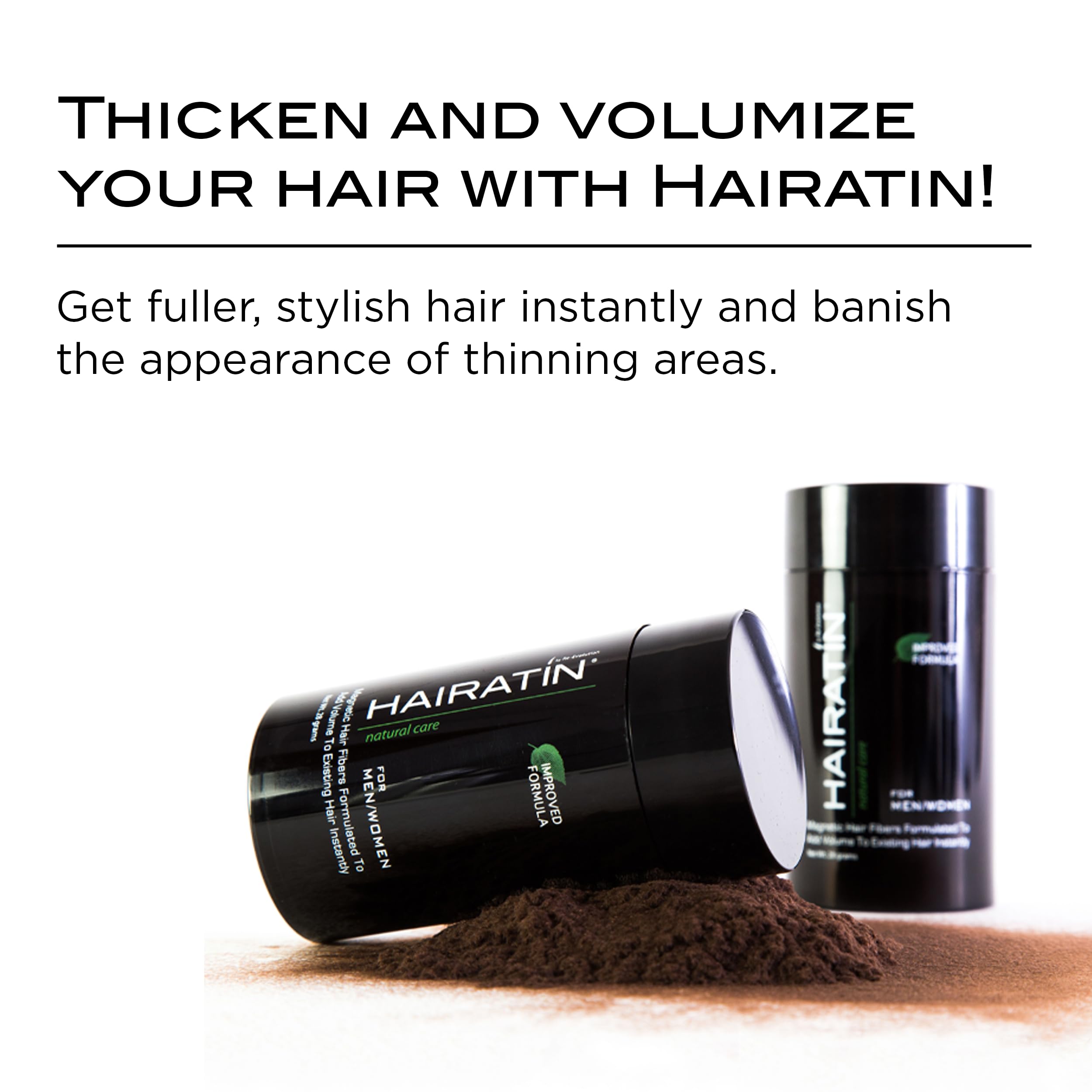 HAIRATIN by RE-EVOLUTION: Building Fibers for Thinning Hair – Instantly Conceal Hair Loss in 10 Seconds