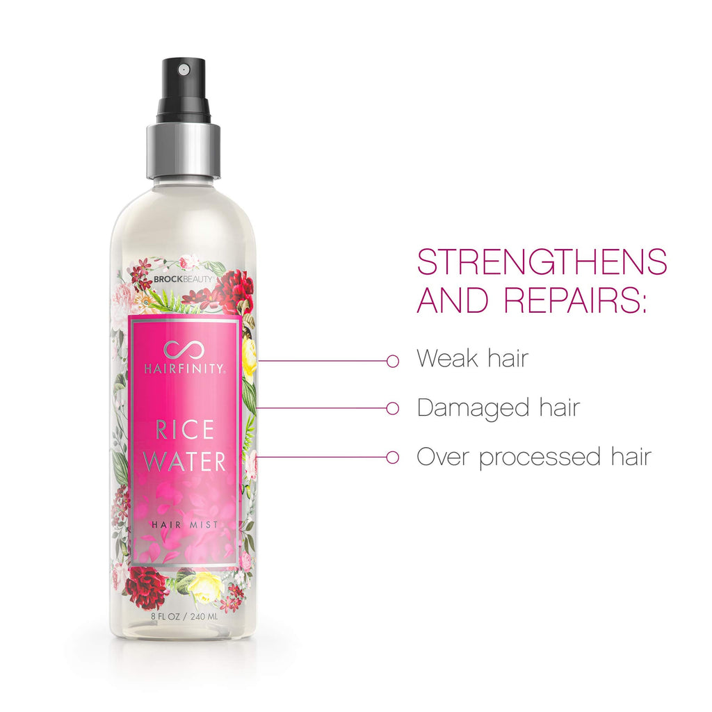 Hairfinity Rice Water Hair Mist — Silicone & Sulfate Free, Color-Safe 8oz