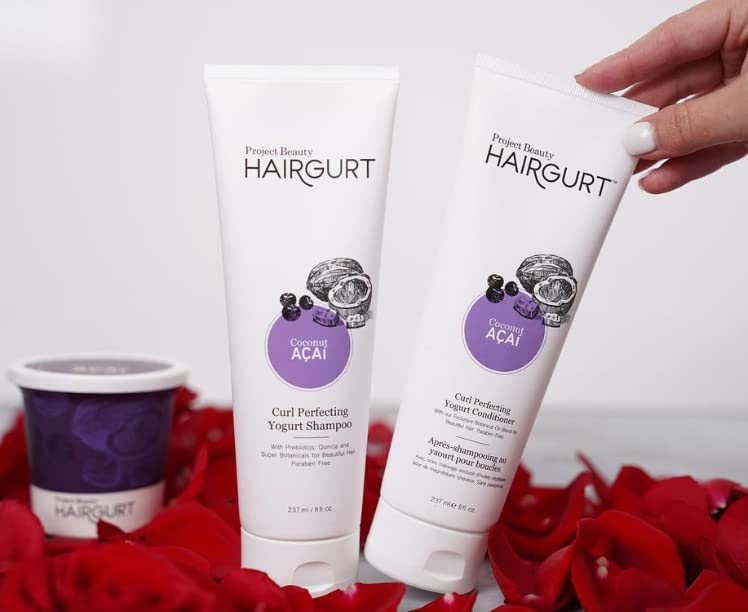 Hairgurt Coconut Acai Curl Perfecting Hair Set — Shampoo, Conditioner & Mask (Sulfate-Free)