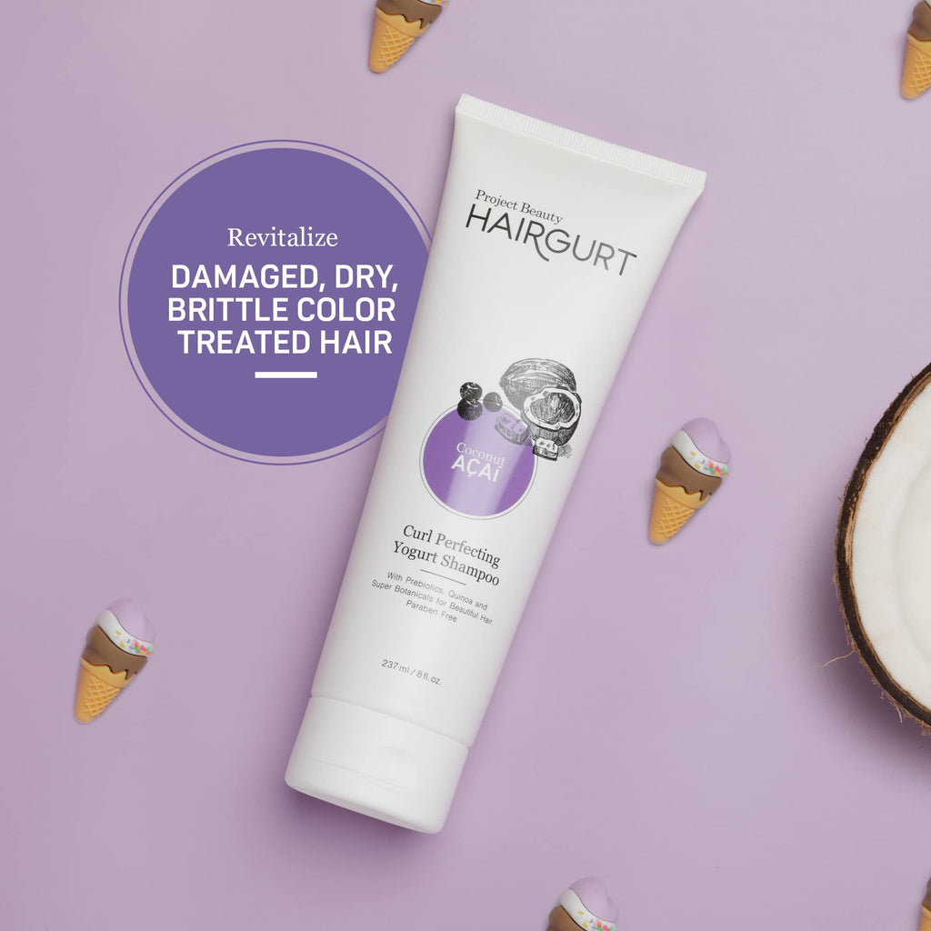Hairgurt Coconut Acai Curl Perfecting Hair Set — Shampoo, Conditioner & Mask (Sulfate-Free)