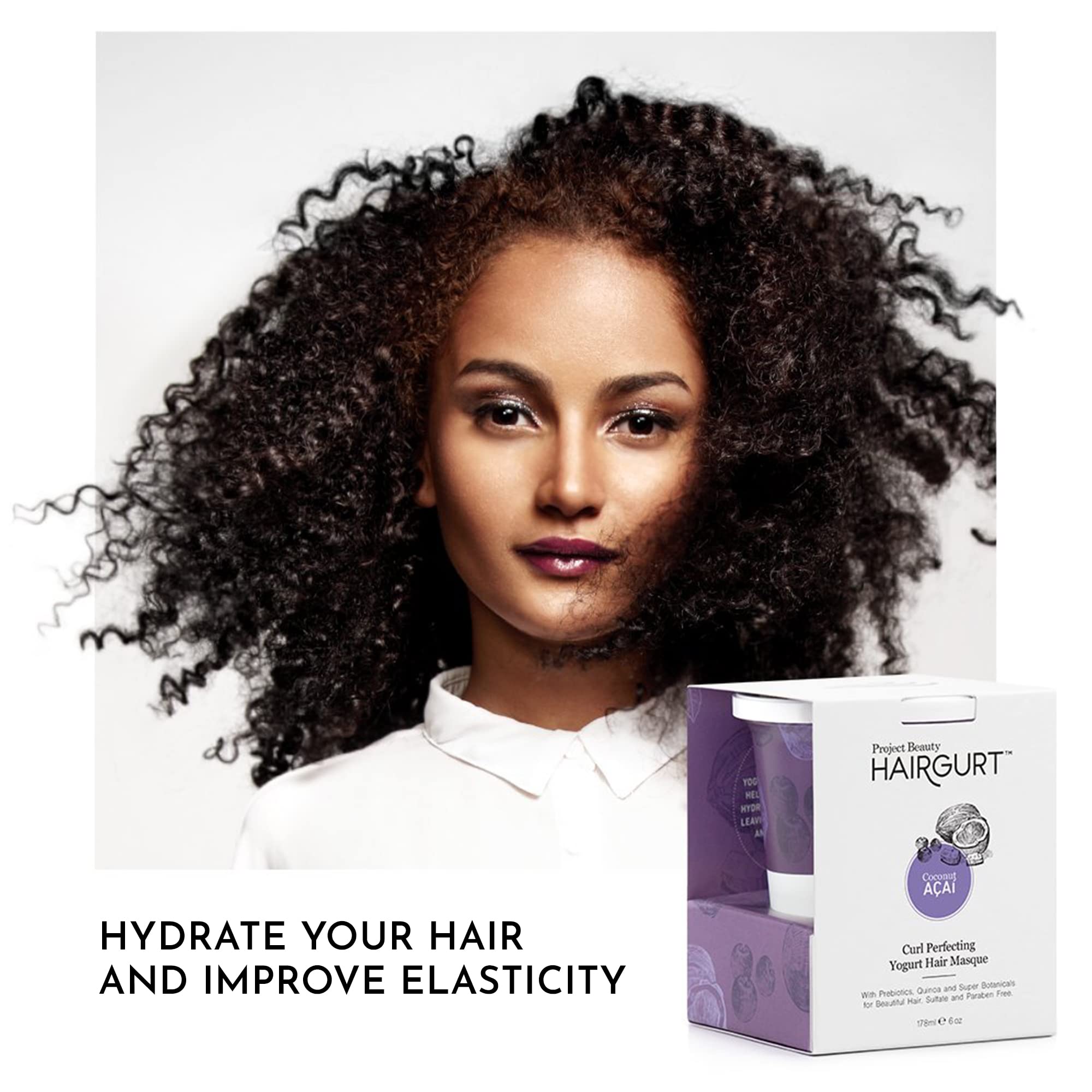 Hairgurt Coconut Acai Curl Perfecting Hair Set — Shampoo, Conditioner & Mask (Sulfate-Free)