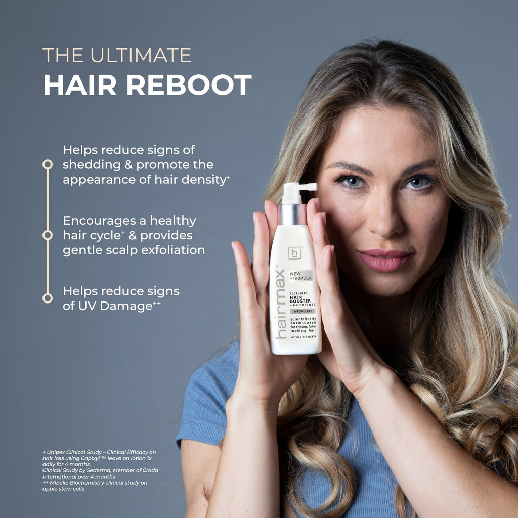 Hairmax Acceler8 Hair Booster + Nutrients – Topical Scalp Care for Thinning Hair