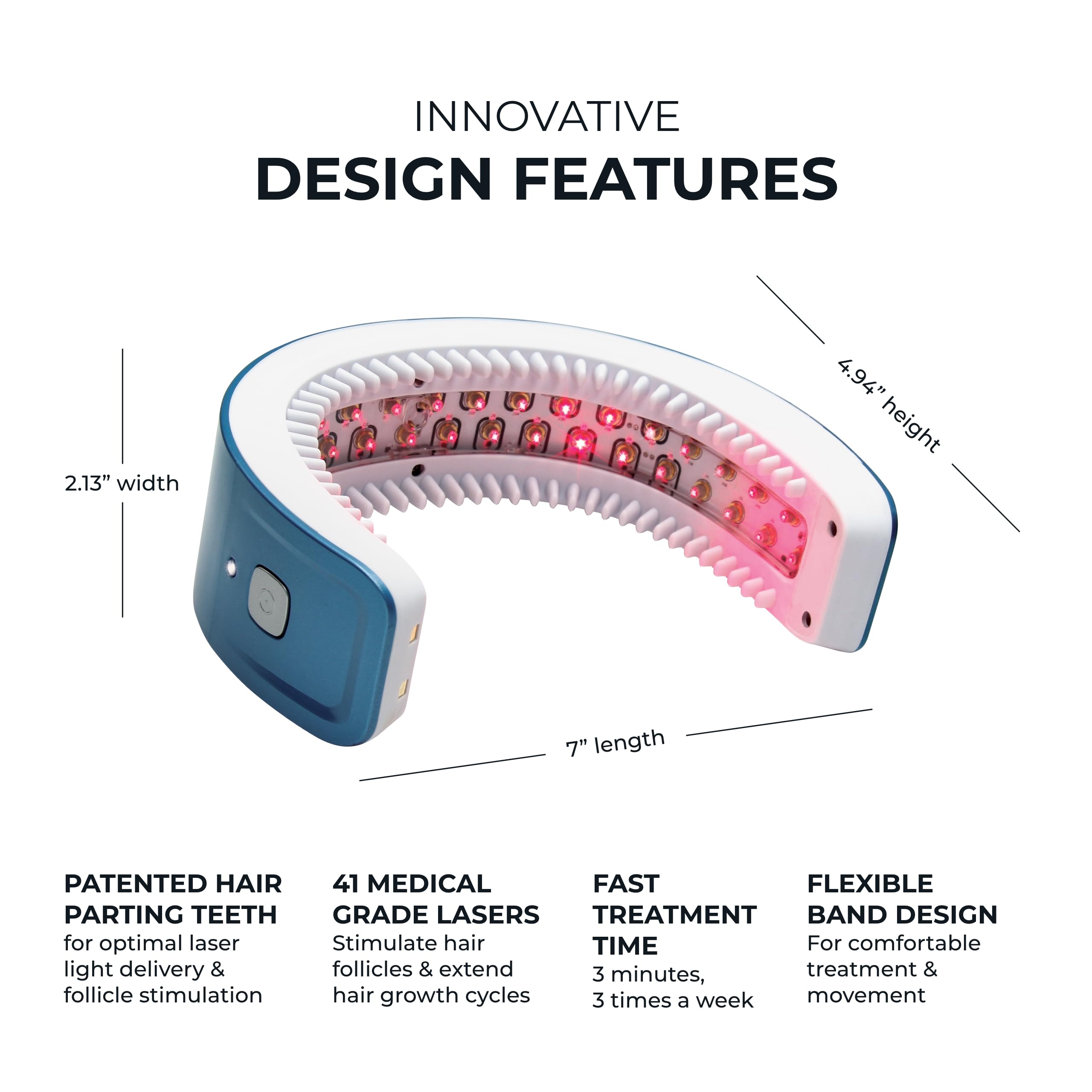 HairMax Laser Band 41 – FDA-Cleared Red Light Therapy Device for At-Home Hair Growth