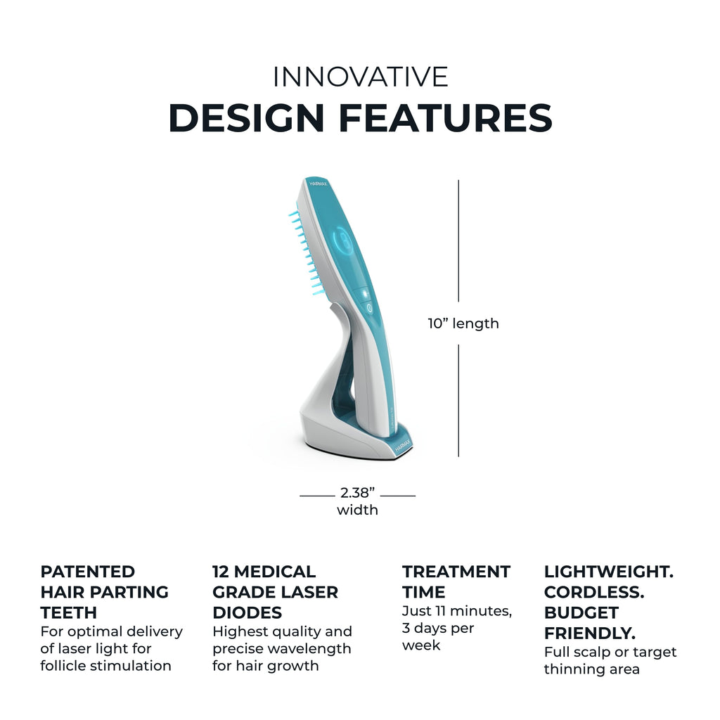 Hairmax Ultima 12 LaserComb – FDA Cleared Cordless Hair Growth Device