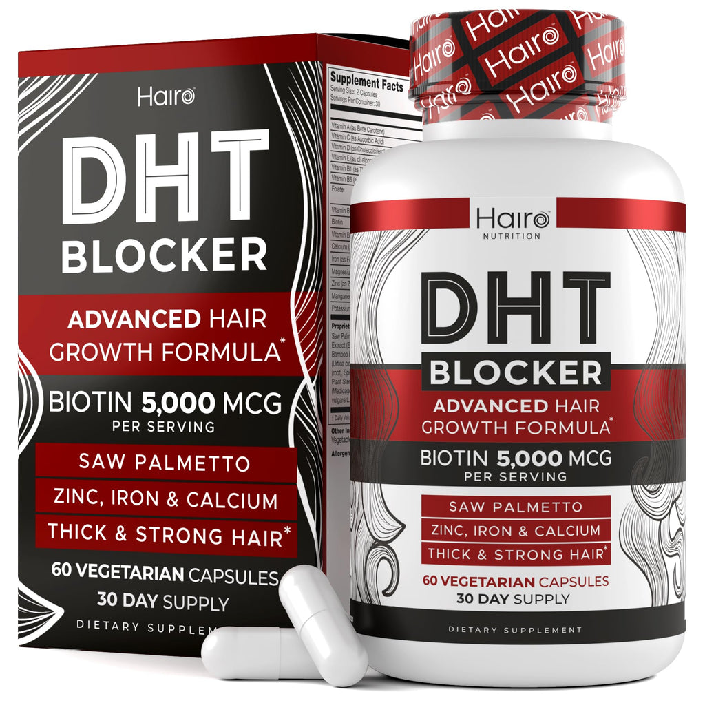 DHT Blocker Hair Growth Supplement – Biotin & Saw Palmetto for Regrowth (Unisex)