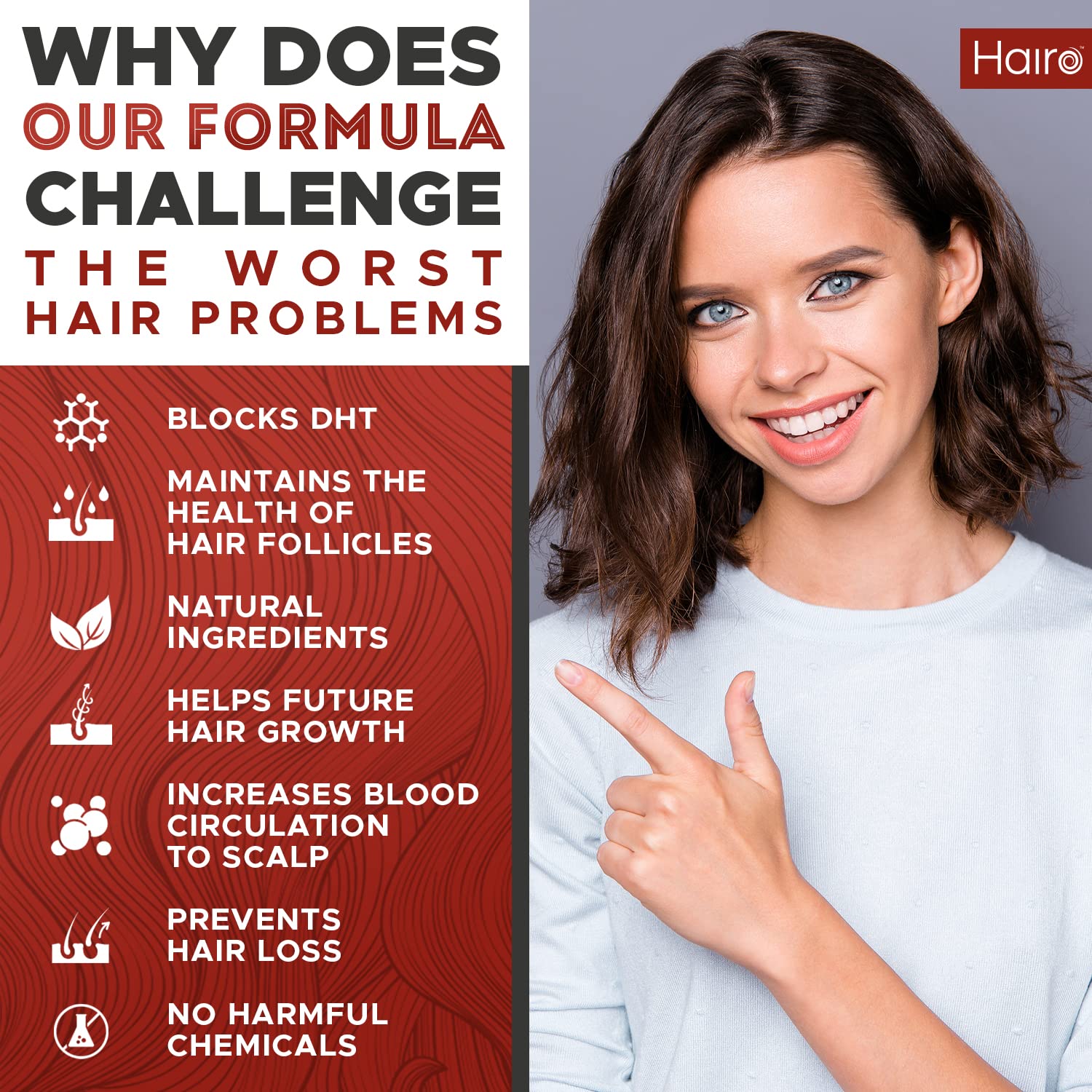 DHT Blocker Hair Growth Supplement – Biotin & Saw Palmetto for Regrowth (Unisex)