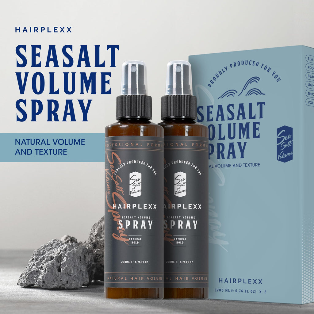Hairplexx Sea Salt Volume Spray – Natural Thick Look, Matte Finish, UV Protection | Paraben Free (6.76 Fl Oz x2, Ocean Fresh)