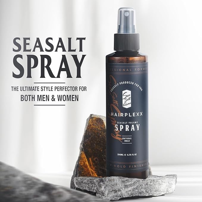 Hairplexx Sea Salt Volume Hair Spray – Natural Thickening, Matte Finish, UV Protection, Paraben Free (6.76 oz, Ocean Fresh)