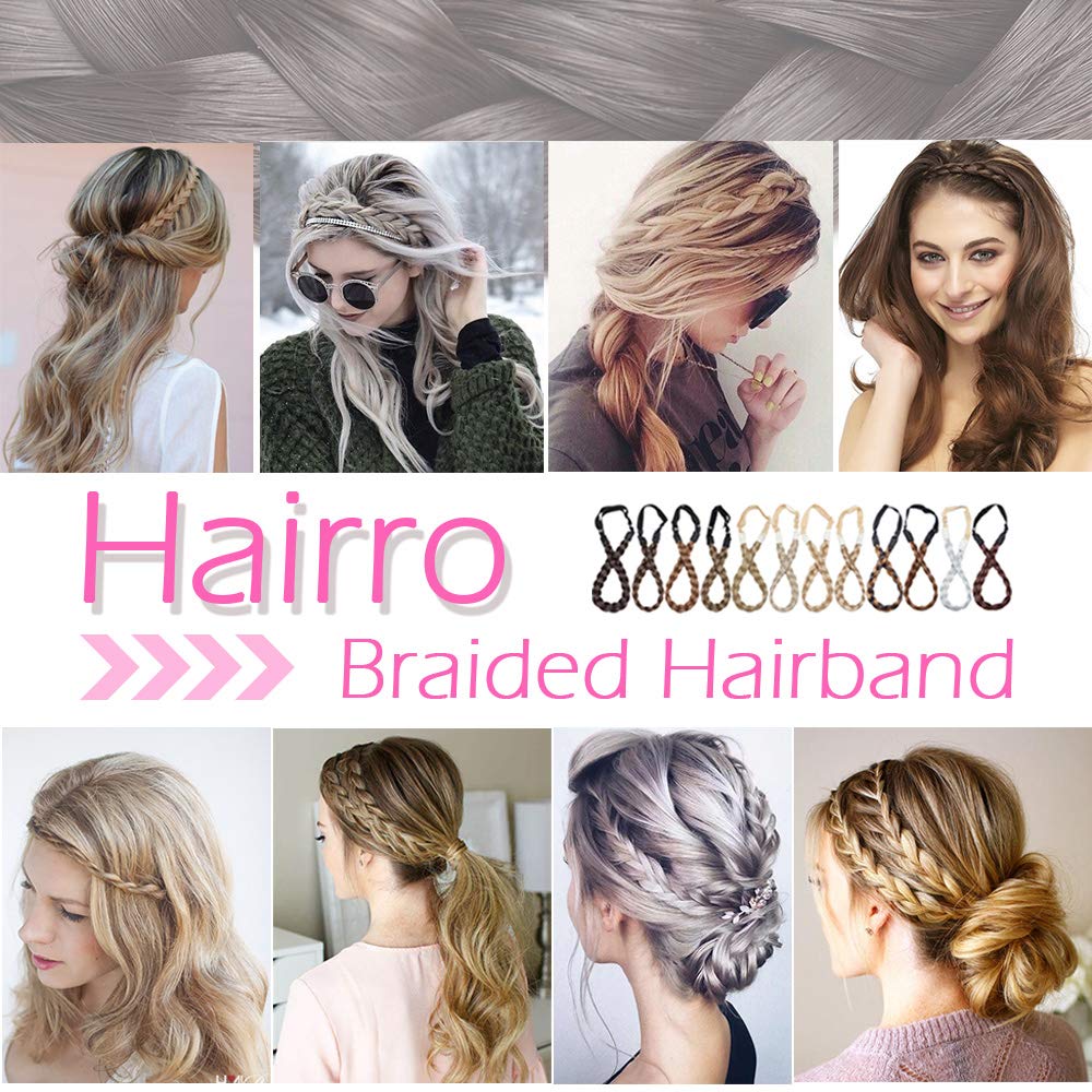 Hairro Braided Headband - Ash Brown 5-Strand Plaited Braid, 50g