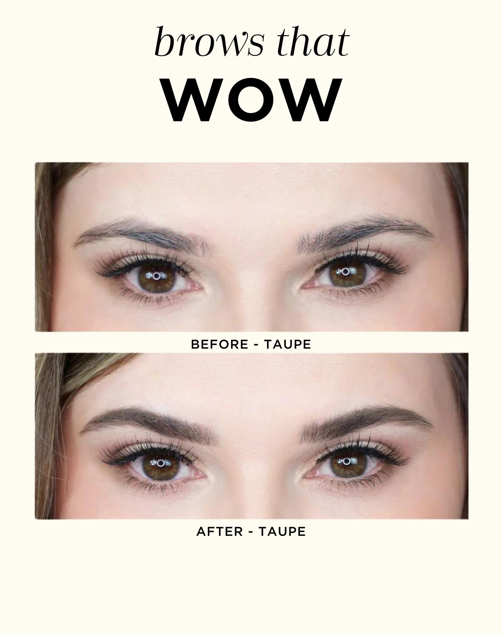 HALEYS Precision Brow Pen (Taupe) — 2-in-1 Definition + Hold, 16HR Matte Brow