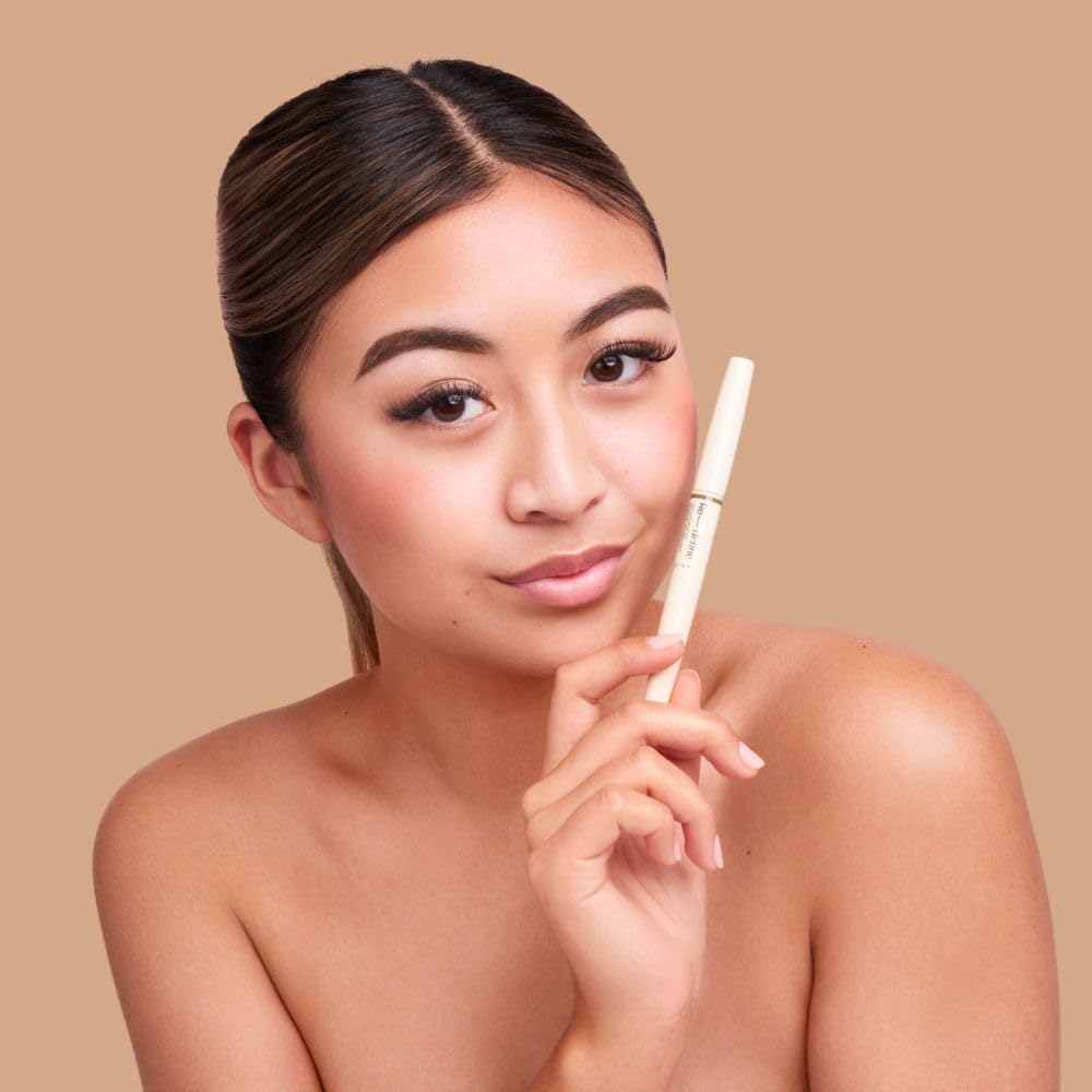 HALEYS Precision Brow Pen (Taupe) — 2-in-1 Definition + Hold, 16HR Matte Brow