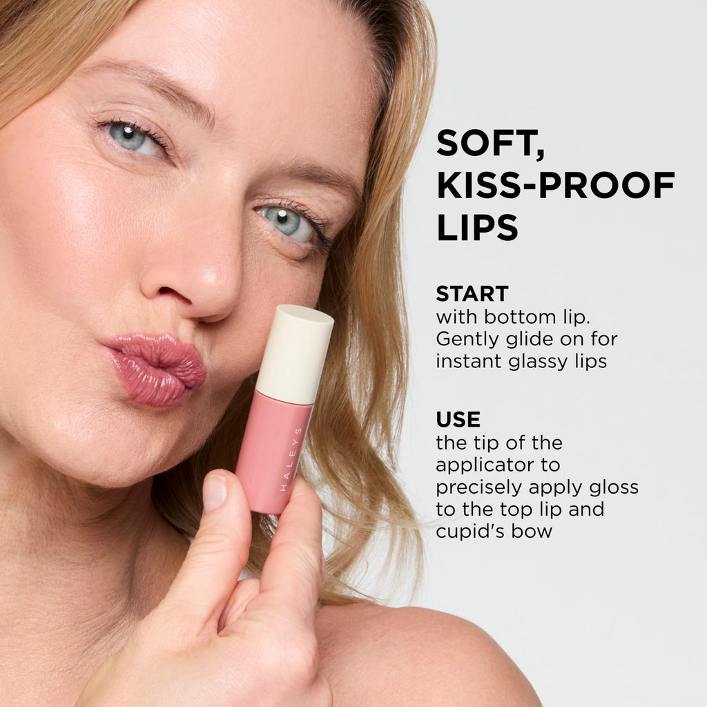 HALEYS Re-dew Lip Gloss to Stain – Hydrating Kiss-Proof Hybrid with Vegan Squalane & Vitamin E (Crush)