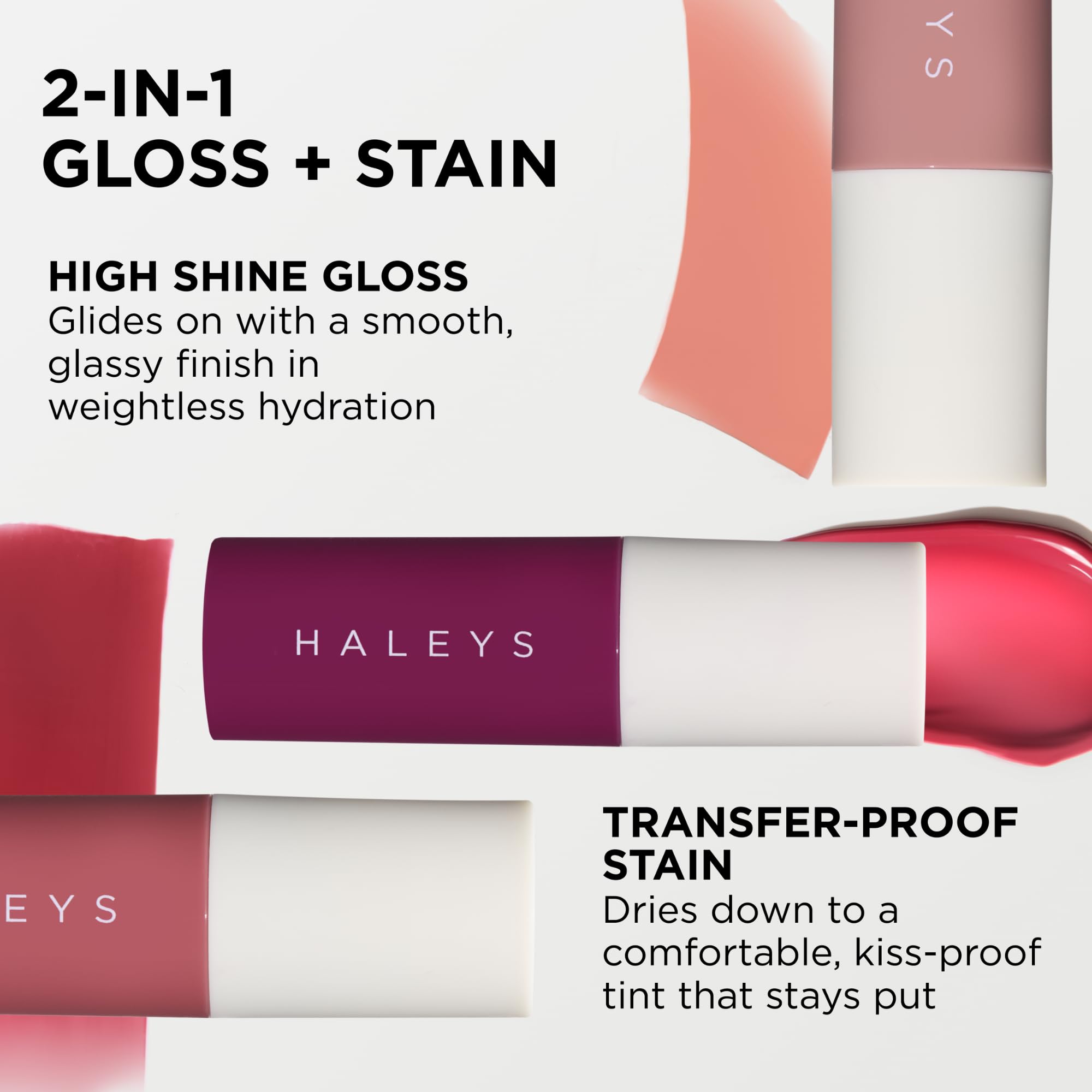 HALEYS Re-dew Lip Gloss to Stain – Hydrating Kiss-Proof Hybrid with Vegan Squalane & Vitamin E (Crush)