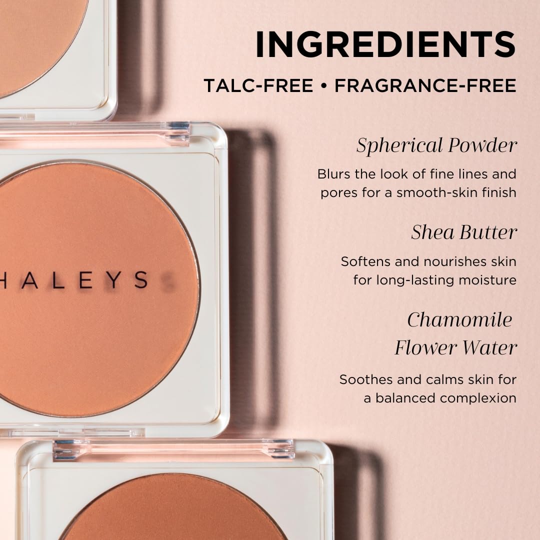 HALEYS Re-sculpt Smoothing Contour Powder (Medium) – Lightweight, Non-Caking, Shea Butter & Chamomile Infused