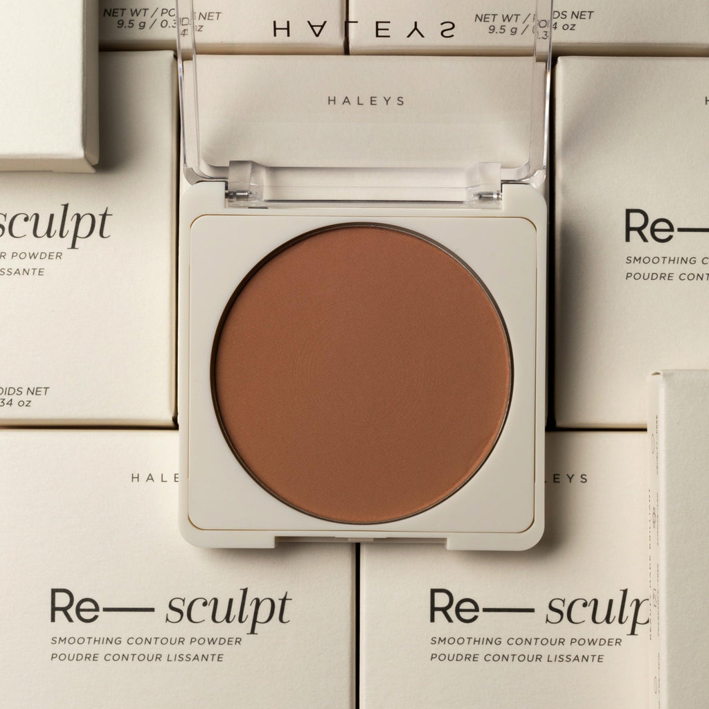 HALEYS Re-sculpt Smoothing Contour Powder (Medium) – Lightweight, Non-Caking, Shea Butter & Chamomile Infused