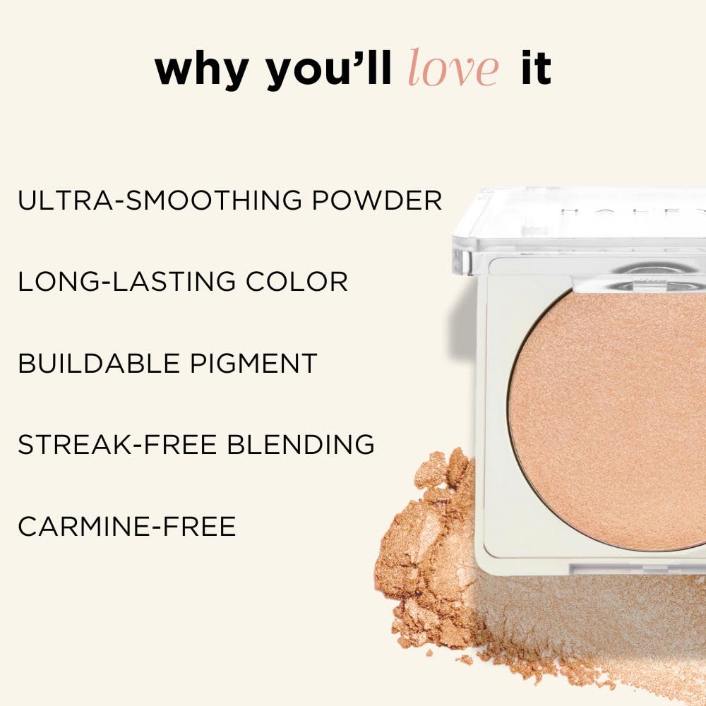 HALEYS Re-fract Smoothing Highlighter Powder – Buildable, Cruelty-Free, Carmine-Free Glow