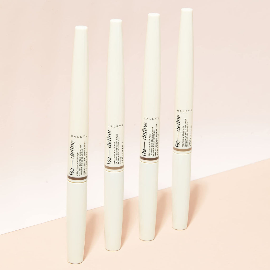 HALEYS Precision Brow Pen (Taupe) — 2-in-1 Definition + Hold, 16HR Matte Brow