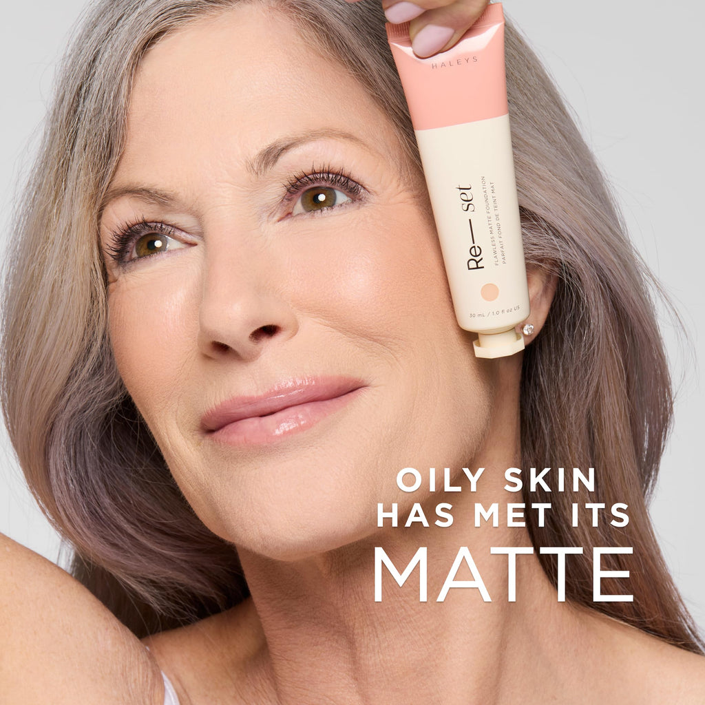 HALEYS Re-set Full Coverage Matte Foundation | Vegan, Oil-Free, Long-Wear