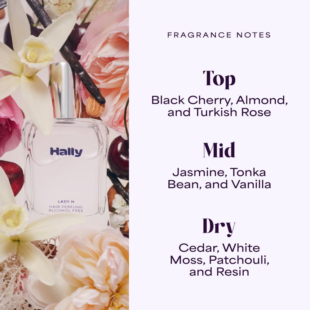 Hally Lady H Hair & Body Perfume – Alcohol-Free Cherry Vanilla Jasmine Mist | 50ml