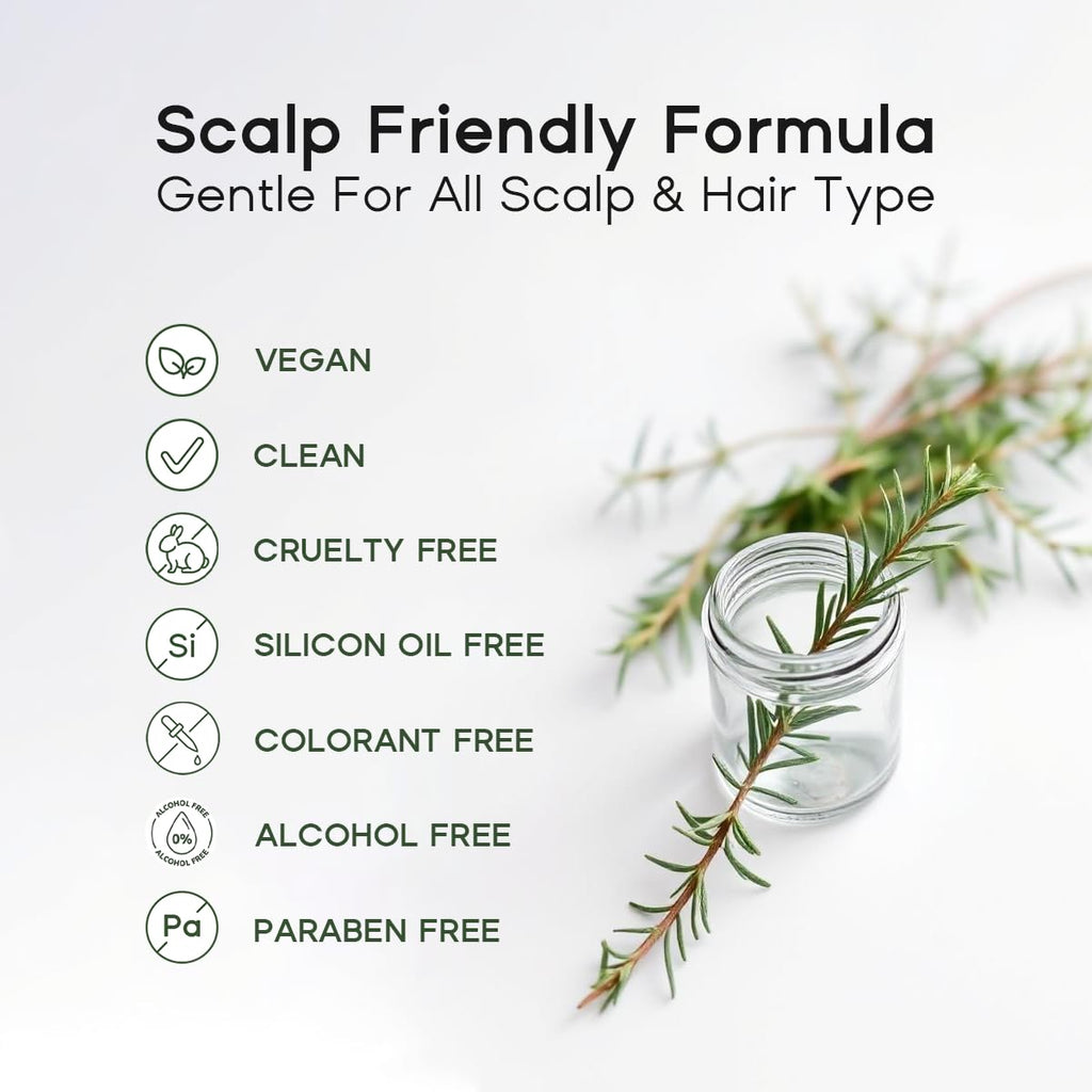 HALOVIDA Sea Salt Rosemary & Mint Scalp Scrub – Deep Cleansing, Itch Relief, Cruelty-Free