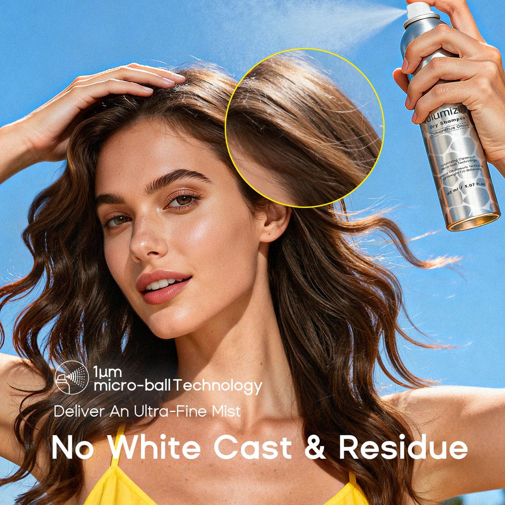 HALOVIDA Dry Shampoo Silky Yuzu – No White Residue, Oil Absorption & Volumizing (5.07 oz)